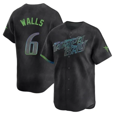 Taylor Walls Men's Limited Tampa Bay Rays Charcoal 2024 City Connect Jersey
